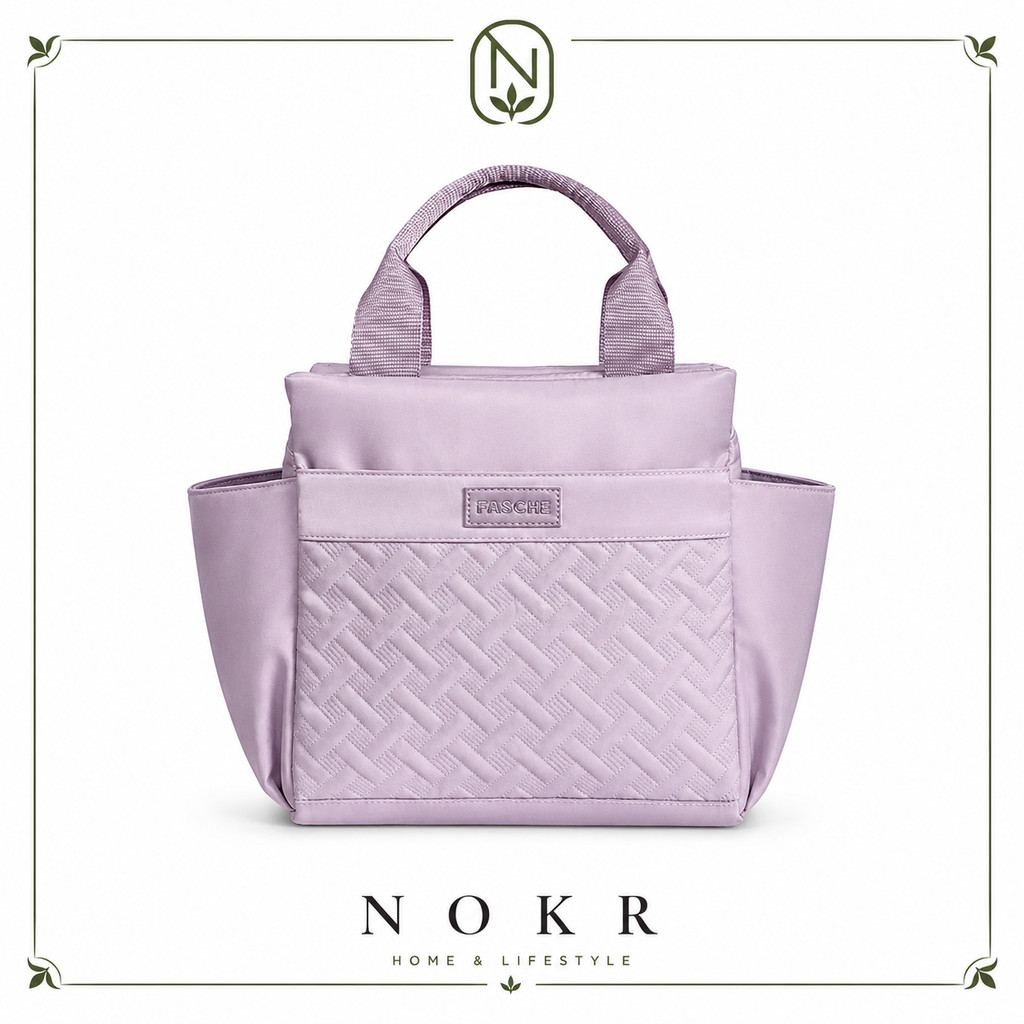 NOKR 11L กระเป๋าใส่ข้าวกลางวันแบบมีฉนวนพร้อมที่ใส่ขวดและกระเป๋าด้านข้าง, กระเป๋าเก็บความเย็นความจุขนาดใหญ่