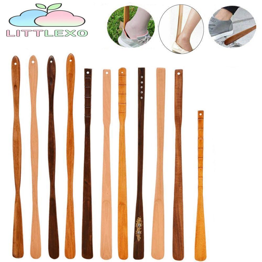 LITTLEX แตรรองเท้า, ง่ายยาวพิเศษ Handle Shoehorn Lifter, แบบพกพาแขวน Easy Remover ไม้อาวุโสใส่รองเท้าเครื่องมือหญิงตั้งครรภ์ได้รับบาดเจ็บ