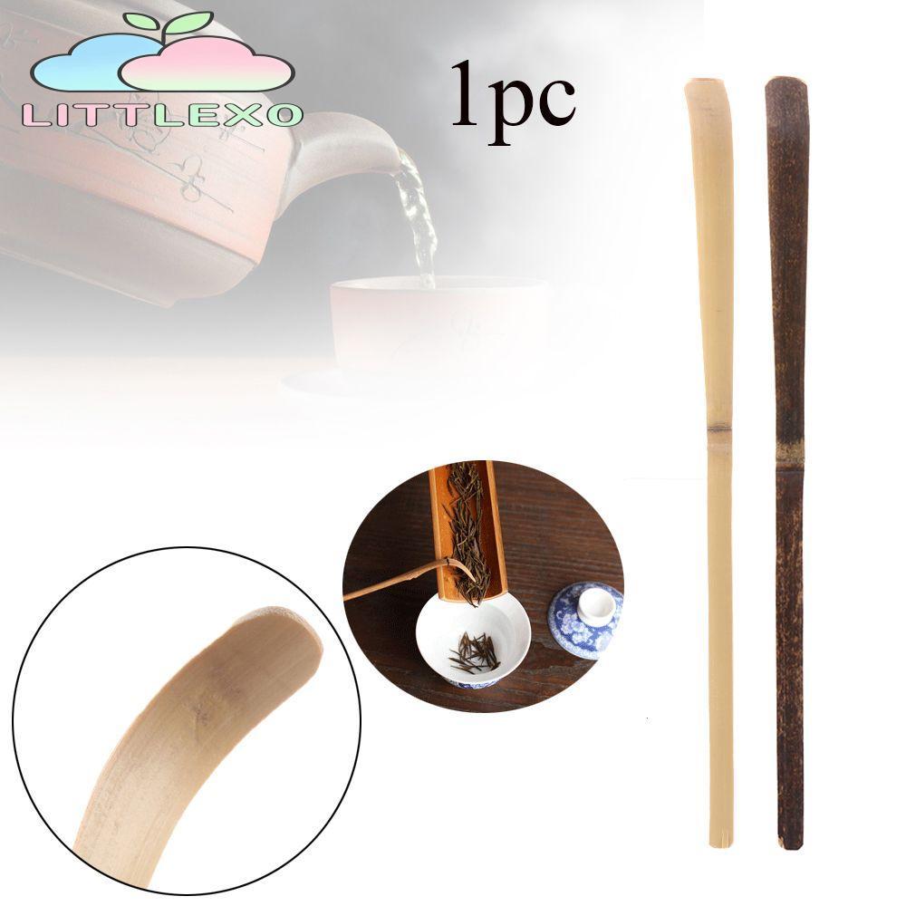 LITTLEX Tea Sticks อุปกรณ์ทําอาหาร Handmade Guide เครื่องมือห้องครัวไม้ไม้ไผ่สีดํา