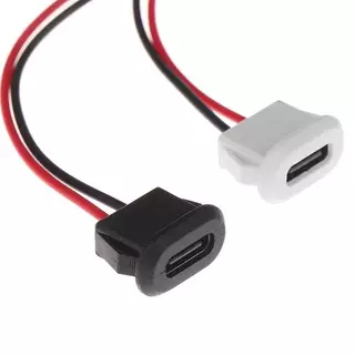 # ruier # 2Pin USB-C TypeC กันน้ํา USB Connector การบีบอัดโดยตรงหญิงฐานหญิง Soet ชาร์จอินเทอร์เฟซพร้อมลวดเชื่อมกันน้ํา Soet .