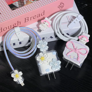 เคสป้องกันสายเคเบิล อะแดปเตอร์ชาร์จ จัดระเบียบ ป้องกันการกัด สายหัก สายชาร์จสำหรับ iPhone PD 20W/18W-XF