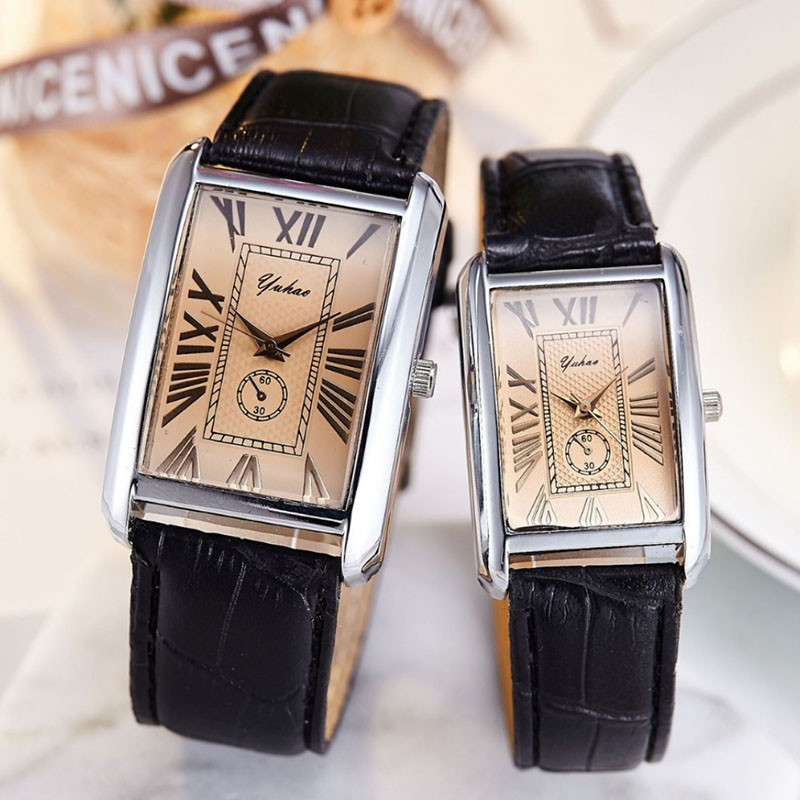 ผู้ชายผู้หญิงนาฬิกาควอตซ์ธุรกิจแฟชั่นนาฬิกาคู่รักเข็มขัดหนัง - รูปที่ 5