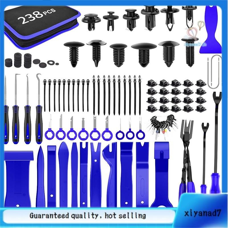 [xiyanad7.th]เครื่องมือกําจัดตัดแต่ง238 ชิ้น, ชุดแคลมป์กันชนแบบกดรถแผงวิทยุกําจัดรถ CLAMP Fastener T