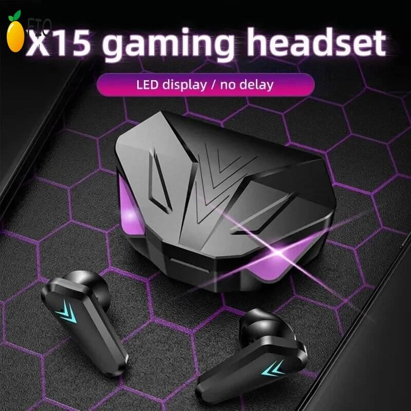 X15 TWS หูฟังบลูทูธ - หูฟังสําหรับเล่นเกมจอแสดงผล LED