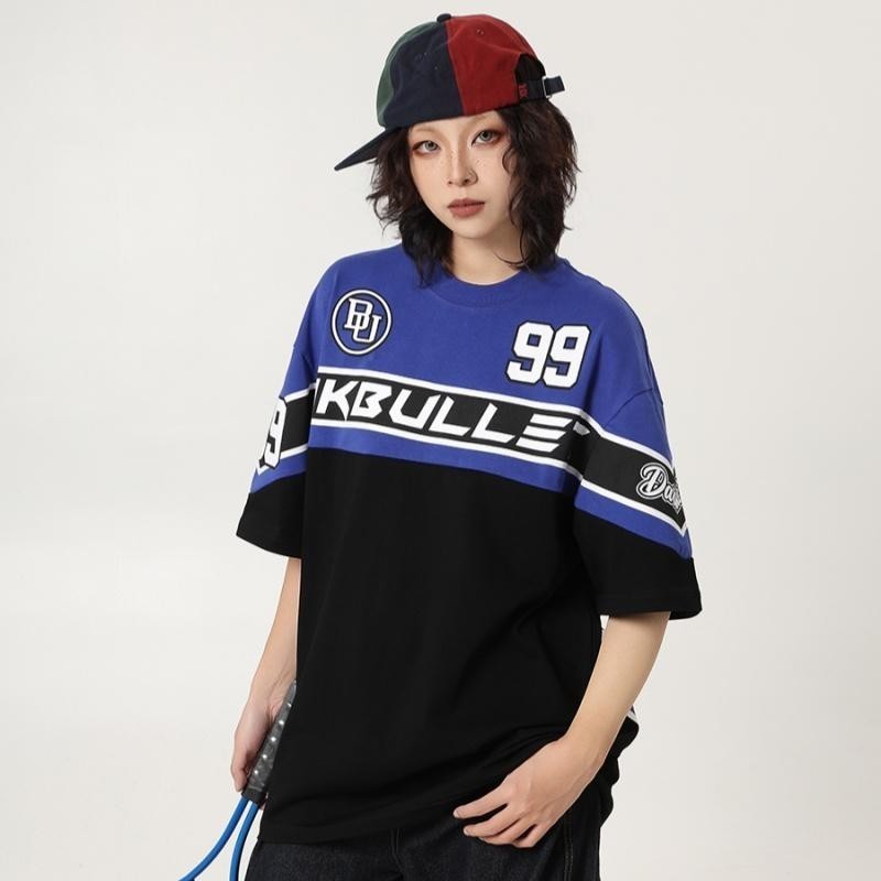 ⚡ProMan⚡แขนสั้นวินเทจผู้ชาย  รุ่นเดียวกันทั้งชายและหญิง  พิมพ์ลาย  oversize  เสื้อฮิปฮอป ราคา ถูกที่สุด ดีลบีเคเค แกลเลอรีภาพที่ 4