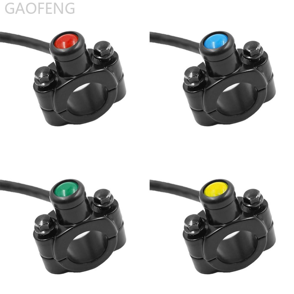 GAOFENG 22 มม. 7/8 "สวิทช์รถจักรยานยนต์ Handlebar Mount Horn ไฟหน้า Strobe Momentary ปุ่มสวิทช์ Inte