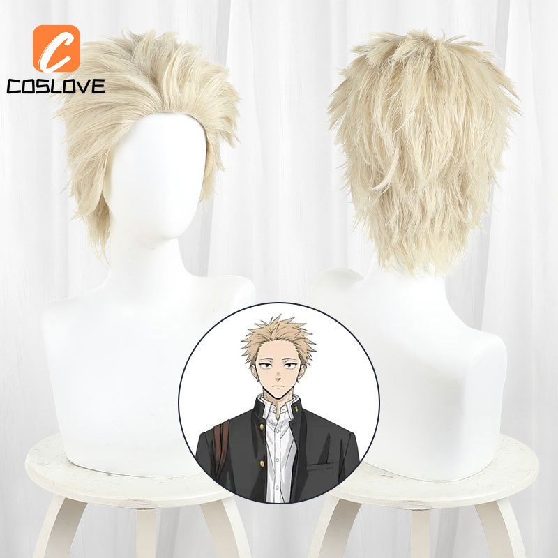 วิกผมสั้นสีเหลืองสำหรับคอสเพลย์ Kaoruhan Tsumugi Rintaro ออกแบบตามอนิเมะ