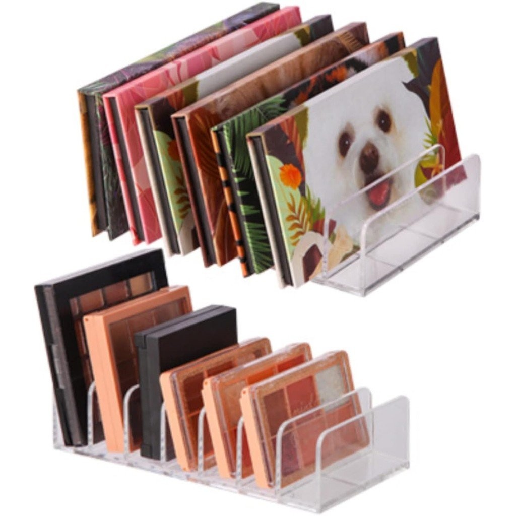 2 ชิ้นอายแชโดว์ จานสี ออแกไนเซอร์ ใช้สําหรับเคาน์เตอร์ห้องน้ํา ตู้เสื้อผ้า ชั้นวางของ ลิ้นชัก แว่นกั