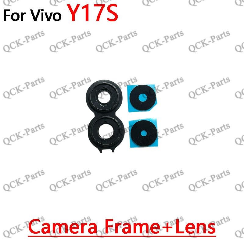 ฝาครอบกระจกเลนส์กล้องด้านหลังพร้อมกรอบสําหรับ VIVO Y17S V2310 อะไหล่ทดแทน