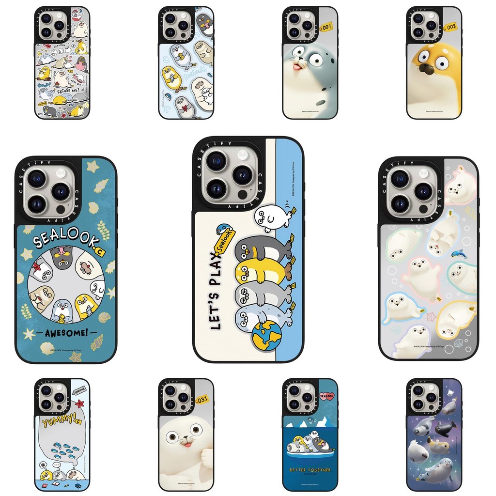 สําหรับ IPHONE 16 15 14 13 12 11 PROMAX PLUS เคสป้องกัน SEALOOK Seal CASETI เคสโทรศัพท์ปลอก