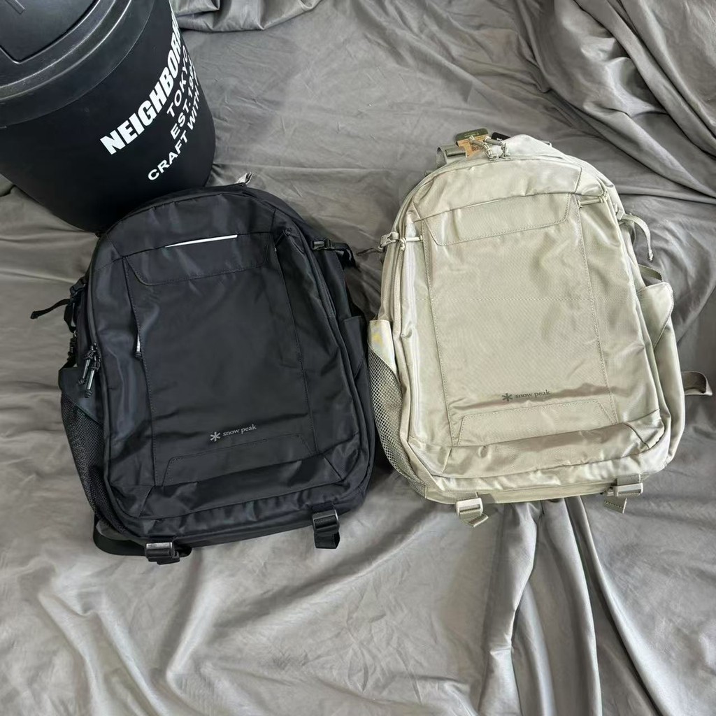 W7YZ Outdoor Snow Peak Backpack 28L กระเป๋าเดินทางความจุขนาดใหญ่คอมพิวเตอร์ Interlayer School Bag