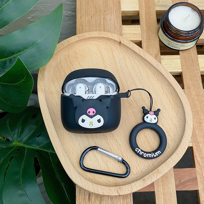 กรณีการ์ตูนสําหรับ JBL Tune Flex 2 หูฟังซิลิโคนกันกระแทก Soft Case สําหรับ JBL Tune Flex พร้อมสายรัด