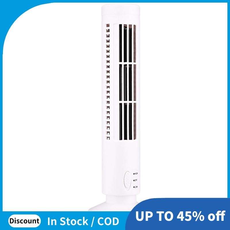 ใหม่ USB Tower Fan Bladeless Fan Tower พัดลมไฟฟ้าเครื่องปรับอากาศแนวตั้งขนาดเล็ก พัดลมยืนไร้ใบพัด