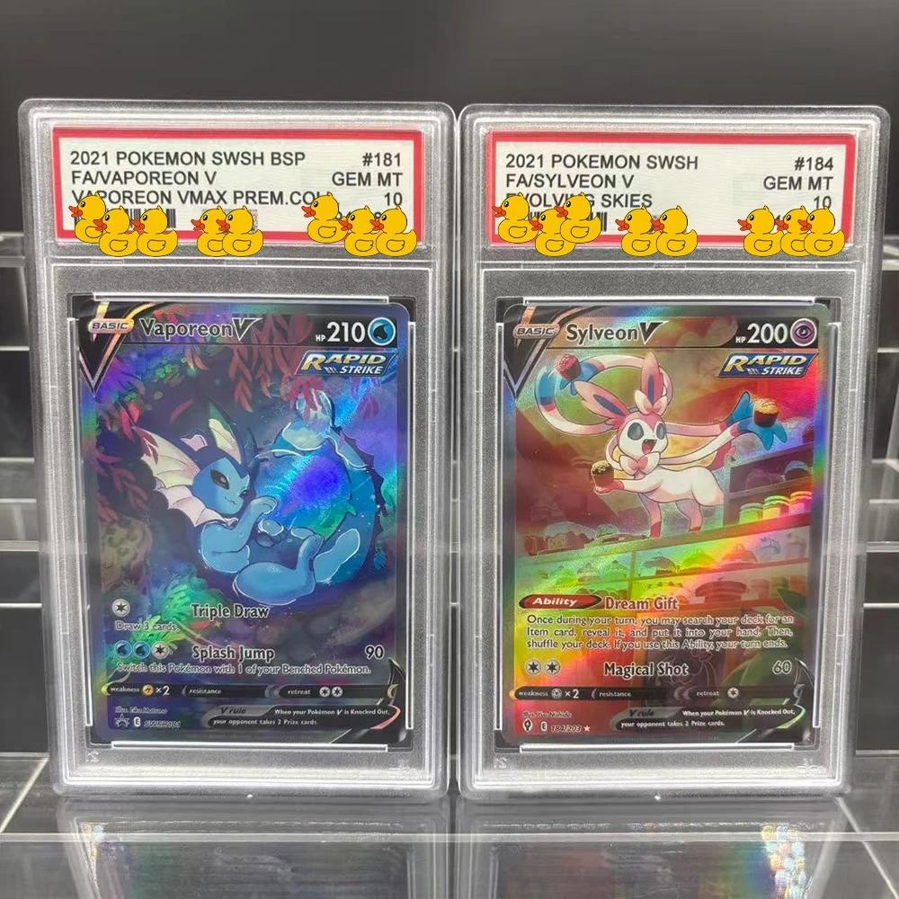 PSA10 DIY PTCG Rating Card Collection การ์ด GLACEON ESPEON UMBREON JOLTEON V คัดลอก 10 จุด Rating กา