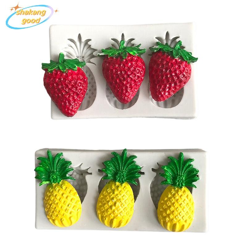 SKTH แม่พิมพ์เรซินสับปะรดสตรอเบอร์รี่ซิลิโคน Sugarcraft สําหรับตกแต่งเค้ก SKK ราคา ถูกที่สุด ดีลบีเคเค แกลเลอรีภาพที่ 3