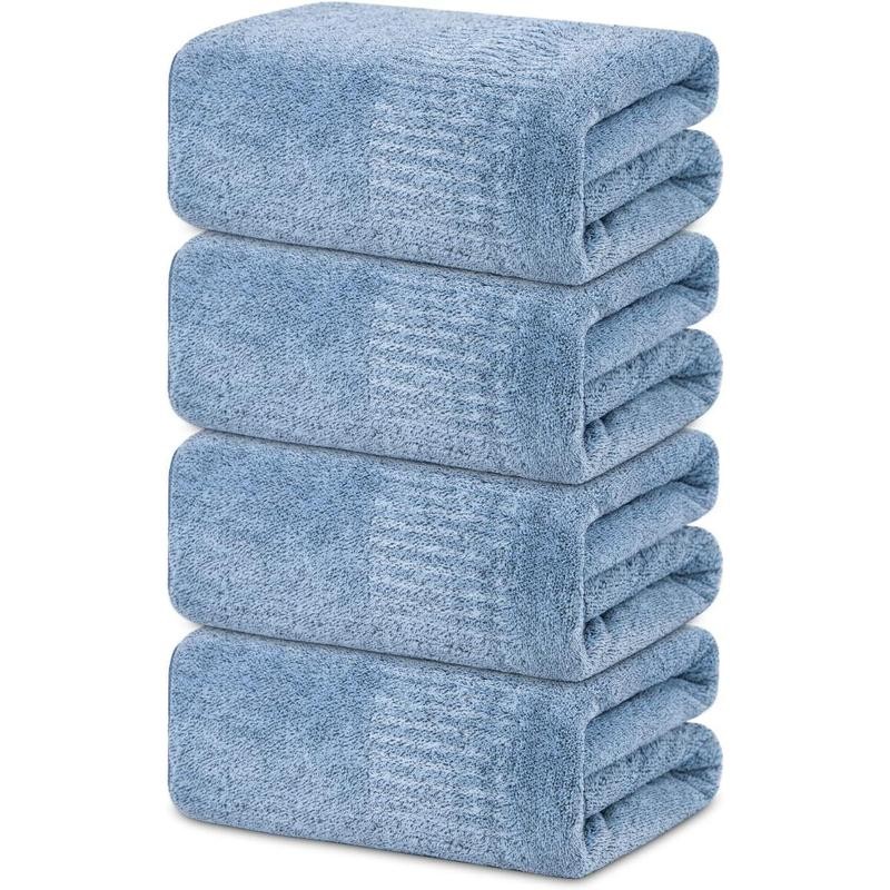 ผ้าเช็ดตัวขนาดใหญ่ 2 หรือ 4 นับ-35 x 63 นิ้ว Super Absorbent & Lightweight Quick Drying ครอบครัวขนาด