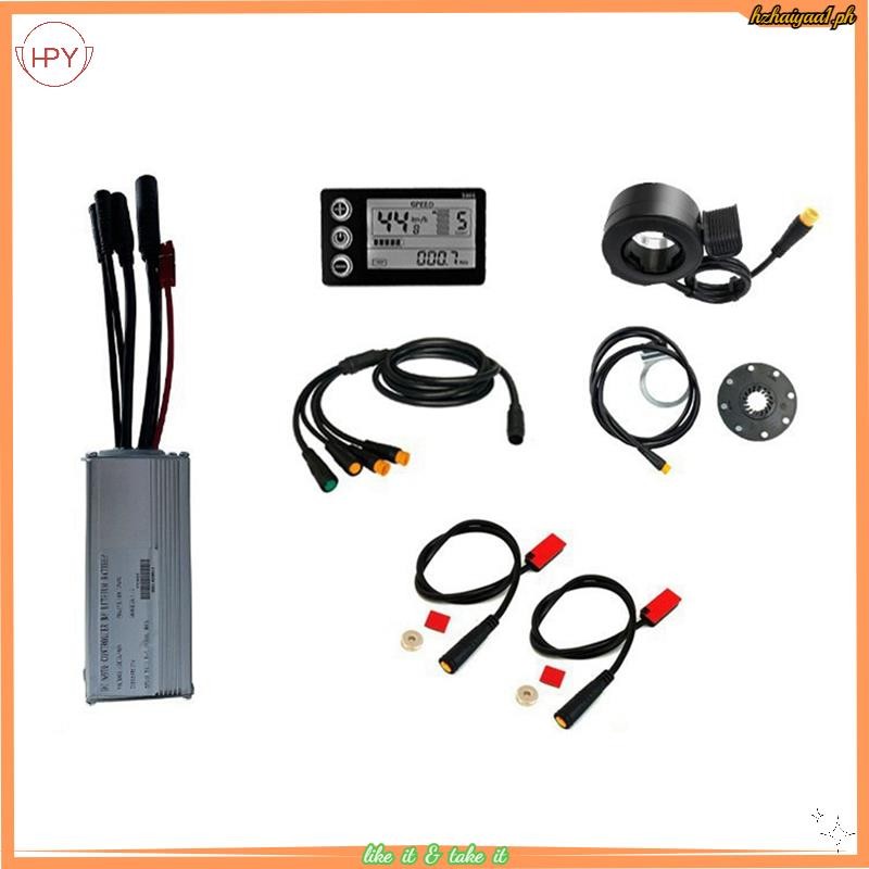 hzhaiyaa1.ph36V 48V 750W E-Bike 25A Sine Wave อุปกรณ์ควบคุมแบบไม่มีแปรงพร้อมจอแสดงผล S866 จอแสดงผล E