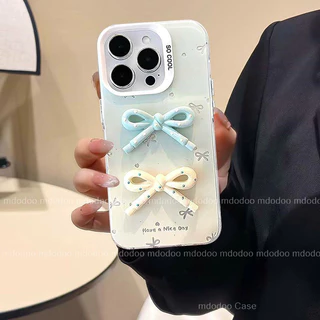 เคส For VIVO V70 V60 V50 V40 Lite V40E V30E V29E V27E S1 V30 Pro V29 V27 V25 5G V25E V23E V23 V20 V21E 4G Y200 Y100 X100 X90S X90 X80 Y78 Y27 Y36 S12 Macaron Gradient Color Three-dimensional Bow Shockproof Durable Large Frame Protection Phone Case YKC 88