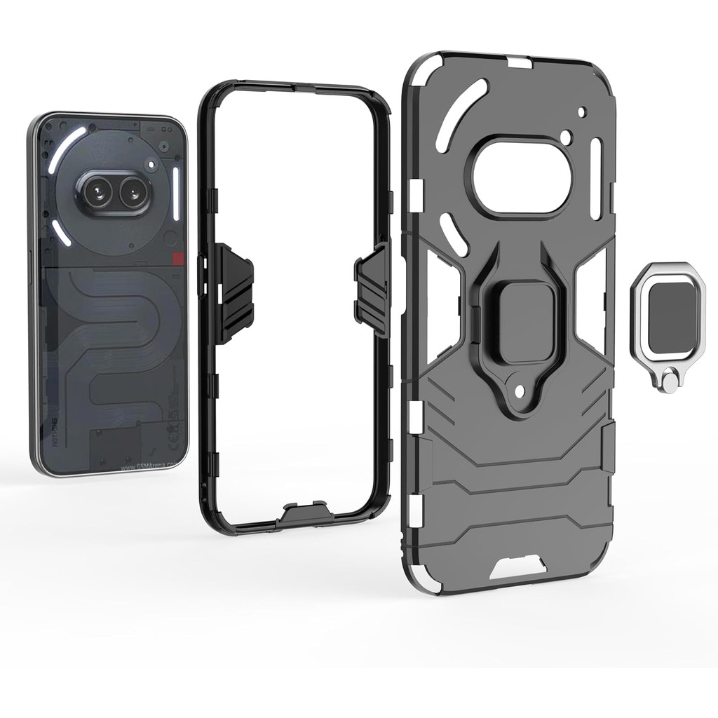 เคสสําหรับ Nothing Phone 2a, Nothing Phone (2a) Case with Stand Kickstand Ring Heavy Duty Magnetic C