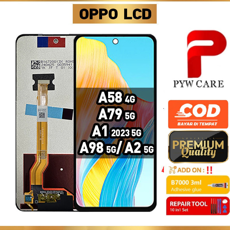 หน้าจอ LCD ที่รองรับสําหรับ Oppo A79 / Oppo A58 4G / Oppo A98 / Oppo A1 2023 / หน้าจอ LCD Oppo A2