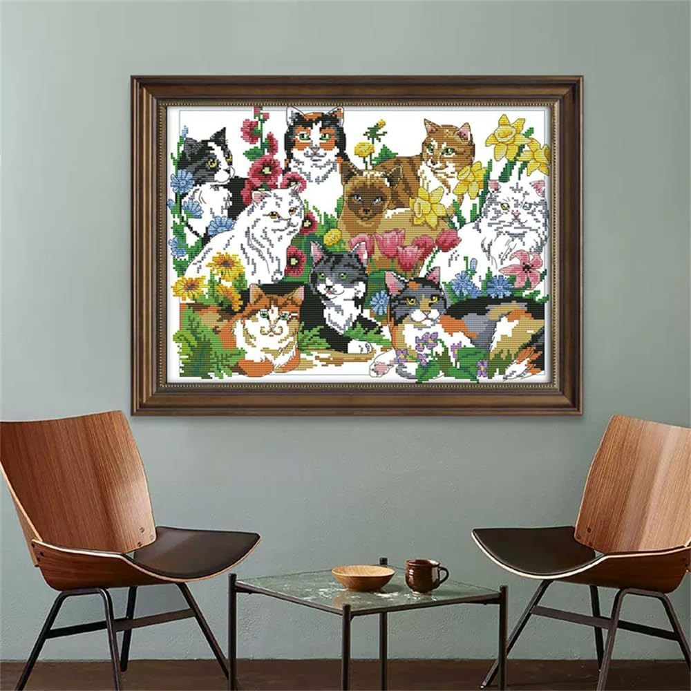 JOYSEWING สัตว์น่ารักชุดแสตมป์ Counted Cross Stitch พิมพ์เย็บปักถักร้อย Starter ชุดสําหรับผู้เริ่มต้