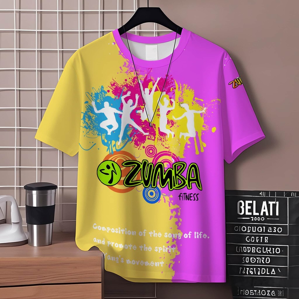 เสื้อยืด Zumba Dance - ระเหิดสําหรับผู้หญิงขนาดบวกสาวที่มีเสน่ห์เหมาะสําหรับการเต้นรํา