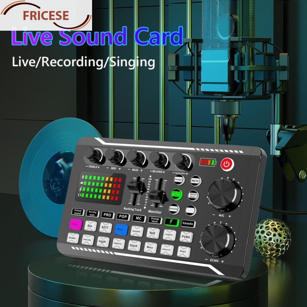 F998 Studio Record Sound Card Kit พร้อมสายโทรศัพท์คอมพิวเตอร์ Live Voice Mixer Set [Fricese.th]