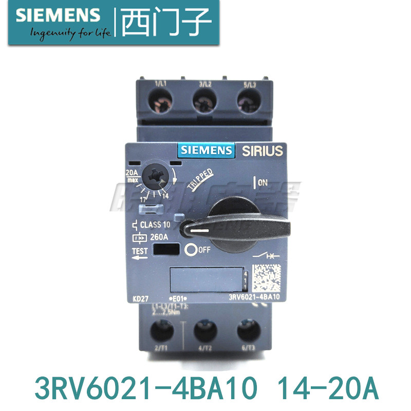 Original SIEMENS SIEMENS Motor Protection Circuit Breaker 3RV6021-4BA10 14-20A