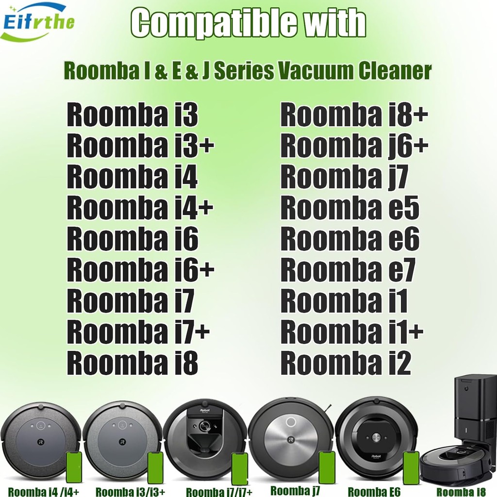 อะไหล่ทดแทนสําหรับ iRobot Roomba I,E &J Series i3 i3 + i4 i6 i6+ i7 i7+ i8 i8+/Plus E5 E6 E7 j9 j8 j