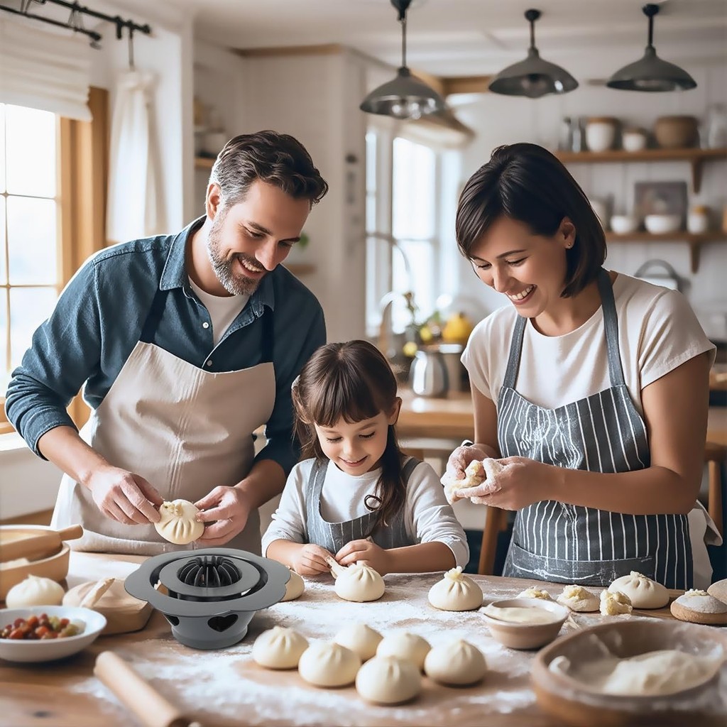 Big Dumpling Maker Momo Machine,6.57 "Baozi Maker แม่พิมพ์เกรดอาหาร PP ครัว Gadget เครื่องมือโฮมเมด 