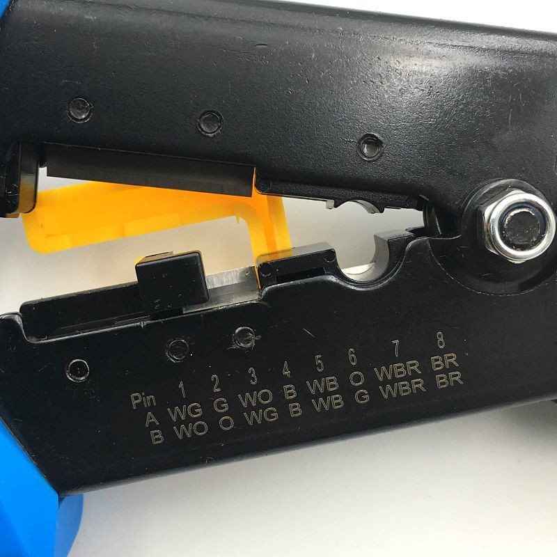 คีมสายเคเบิลเครือข่ายแบบมีรูพรุนผ่านรู Crimping คีม Super Five หมวดหมู่ 6 Six Categories Seven Categ