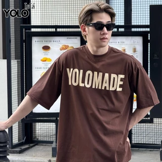 YOLO เสื้อเชิ้ต OVERZISE เสื้อยืดผู้ชาย เสื้อยืดสีพื้น แขนสั้น ใส่ สบาย ไม่ร้อน Y2562