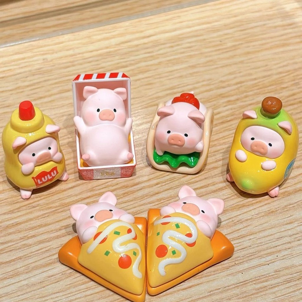 [ของแท้] LuLu The Piggy Picnic Party Series Blind Bag ยืนยัน MINI รูปตุ๊กตาเครื่องประดับของขวัญ