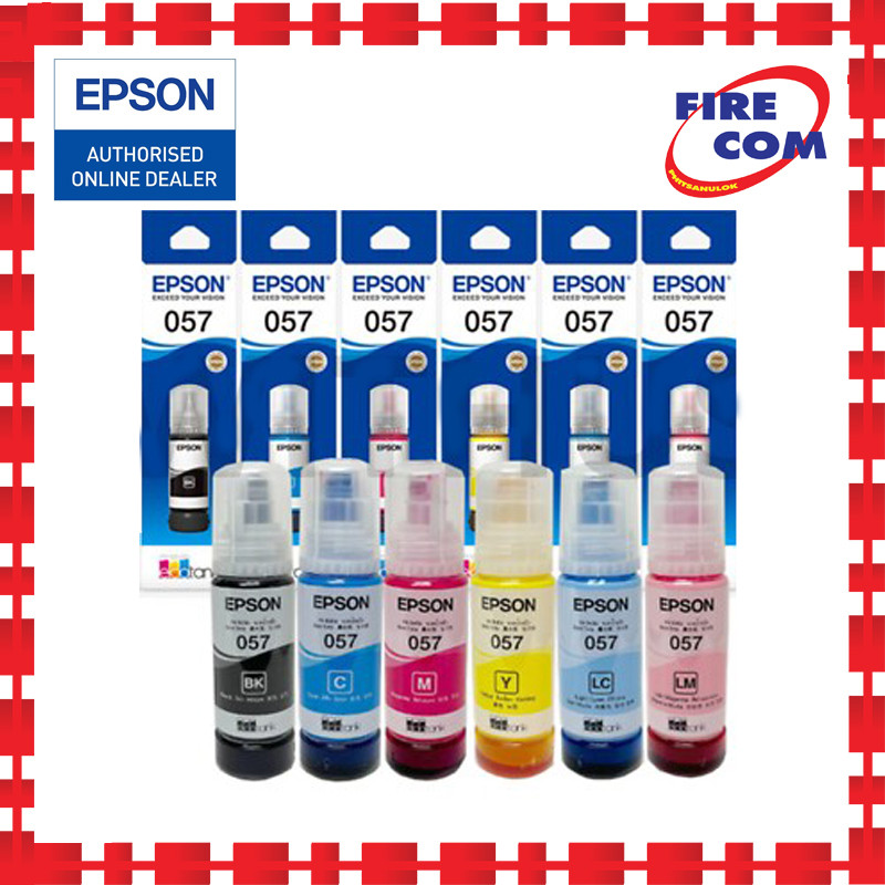 หมึกเติม Epson Ink 057 C13T09D100/200/300/400/500/600 (L8050,L18050)70ml. สามารถออกใบกำกับภาษีได้