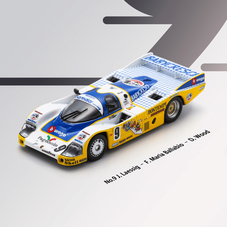 Sparky 1/64 Porsche 956 No.9 5th Le Mans 1986 J.Laessig – F.Maria Ballabio – D.Wood Y325