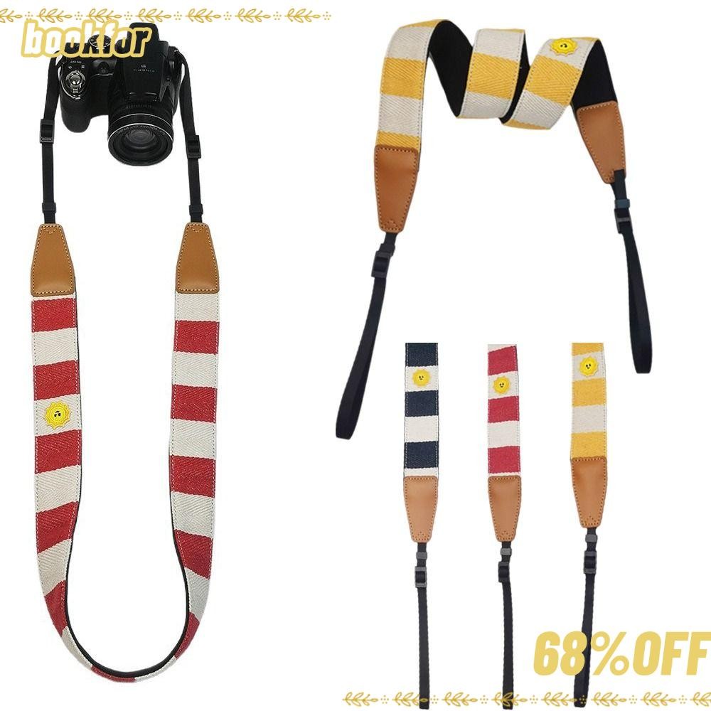 BOOKFOR Micro Single Strap, Bohemian Style Striped Cotton Camera Shoulder Strap Lanyard for G7x Niko