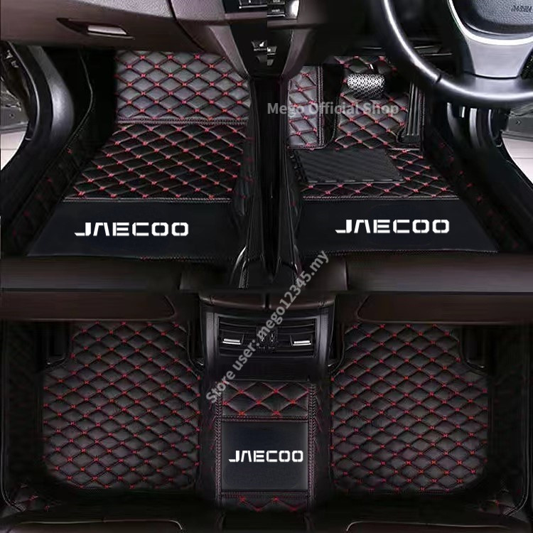 พรมหนังรถยนต์ สำหรับรถขับขวา Jaecoo 6 J6 EV ขวามือไดรฟ์ RHD เสื่อรถหนังพรมปูพื้นรถยนต์พรมรถยนต์หนังพ