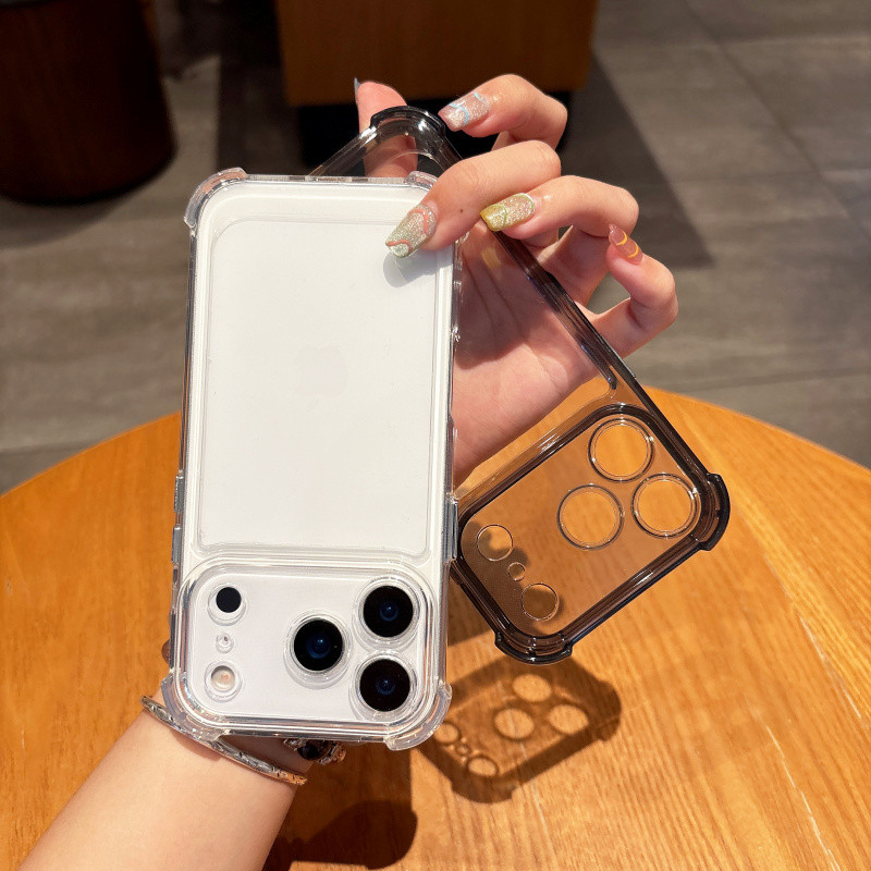 Simple anti drop อะคริลิคโปร่งใสสําหรับ iPhone 11 12 13 14 15 16 17 Pro Max Plus Air X XR XSmax ปลอกโปร่งใสสําหรับ iPhone17 กรณี - รูปที่ 3