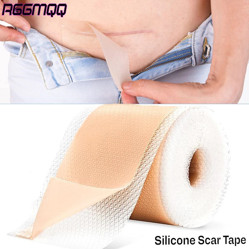 1Roll Silicone Scar Tape for Surgical Scars - Extra Long Silicone Scar Tape for C-Section,Tummy Tuck