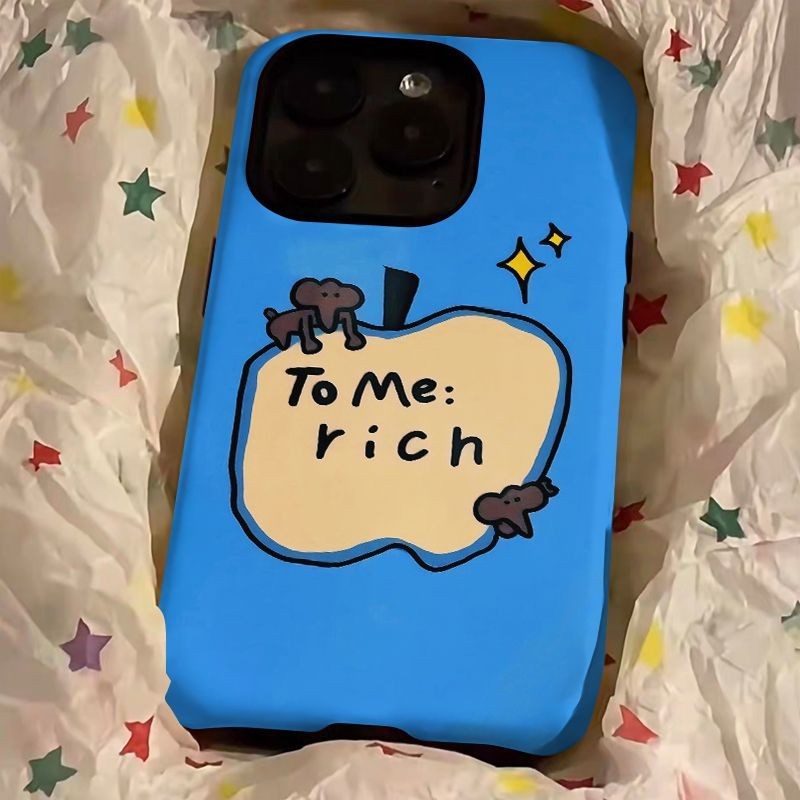 Phone Phone Case Line Apple Elephant iPhone17promax Phone Case Apple 16 Film 15 2 in 1 14 Double Lay