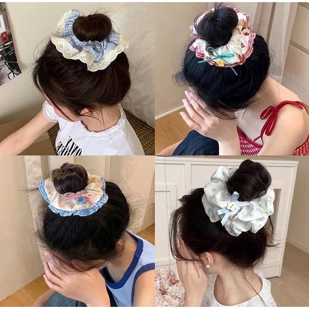 🌸Shop_mkl🌼 ยางมัดผมแฟชั่น สีสันสดใส  ลายน่ารัก สไตล์เกาหลีสำหรับผู้หญิง มีให้เลือกหลายแบบ พร้อมส่งในไทย#F13