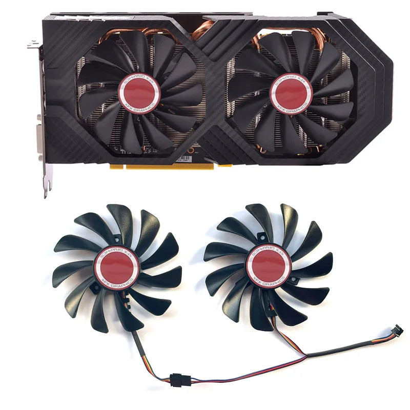 FDC10U12S9-C CF1010U12S 95 มม.4Pin XFX RX590 GPU Cooler สําหรับ XFX RX 590/580/570 VGA กราฟิกการ์ดพั