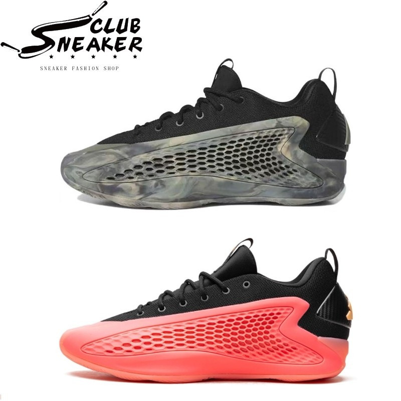 เอ๋ 1 Low AE1 Low-Top Anti-Slip Wear-Resistant Breathable ผู้ชายผู้หญิงรองเท้าบาสเก็ตบอลแฟชั่นกีฬารอ