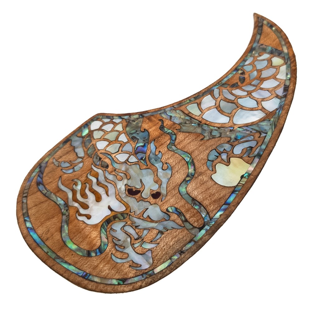 Martin D45 Acoustic Guitar Pickguard ไม้เนื้อแข็งฝัง Abalone Dragon Guitar Accessories