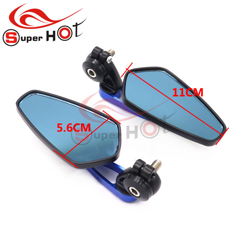 เหมาะสําหรับ Kawasaki Z400 Z300 Z250 ดัดแปลงกระจกมองหลังแฮนด์กระจกกระจกมองหลัง