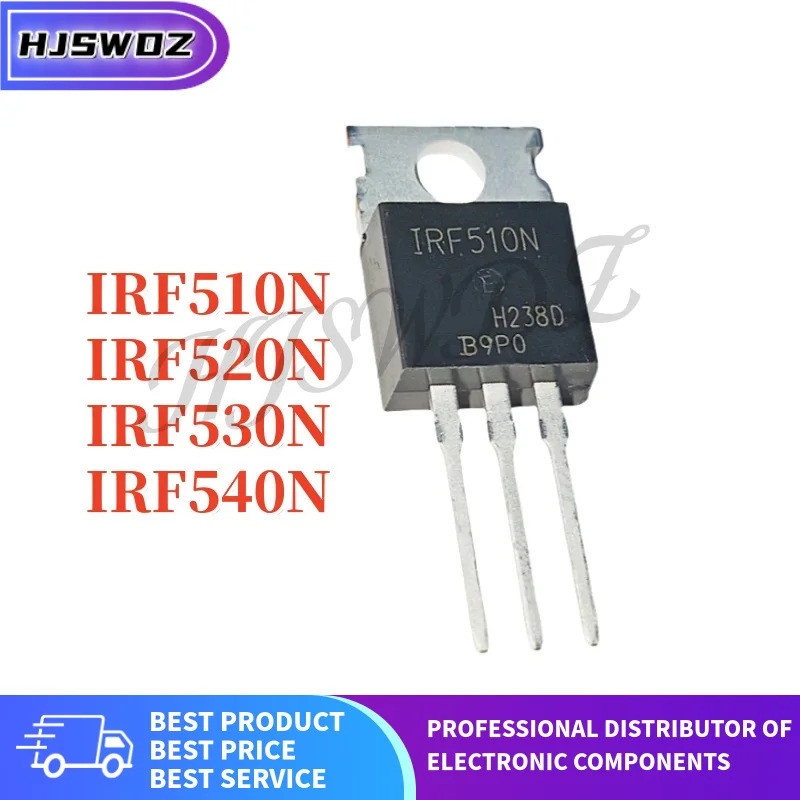5PCS IRF510N IRF520N IRF530N IRF540N IRF510 IRF520 IRF530 IRF540 TO-220 Field Effect ทรานซิสเตอร์