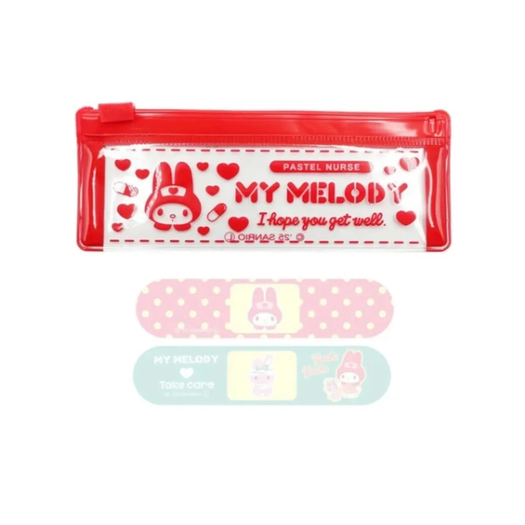 [สต๊อกพร้อม] Japan Sanrio Sanrio kitty Band-Aid Style Sticker pvc Dental Floss Cotton Swabs Small Ob