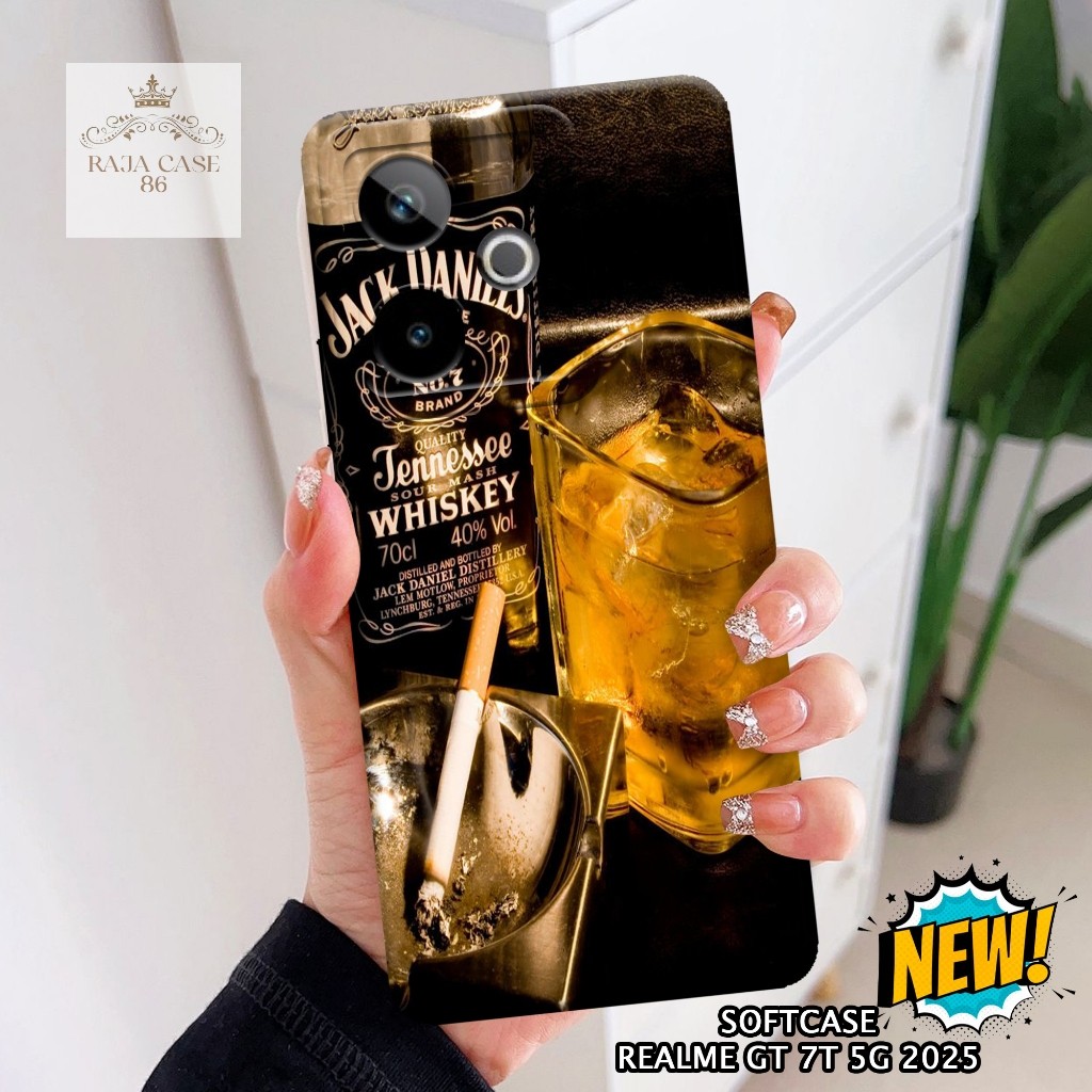 เคส HP Realme GT 7T 5G 2025 - เคส Rajacase - เคส Realme GT 7T 5G - เคสเครื่องดื่ม Motif - ฟิล์มกันรอ