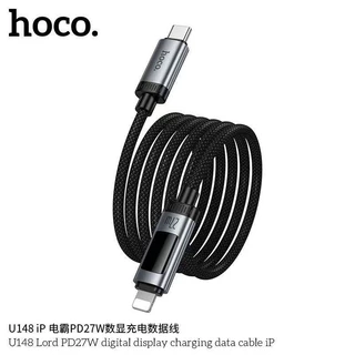 HOCO U148 สายชาร์จเร็ว พร้อมหน้าจอ OLED แสดงค่ากำลังไฟ รองรับ PD 27W / Type-C 100W / TC-TC 240W hc1