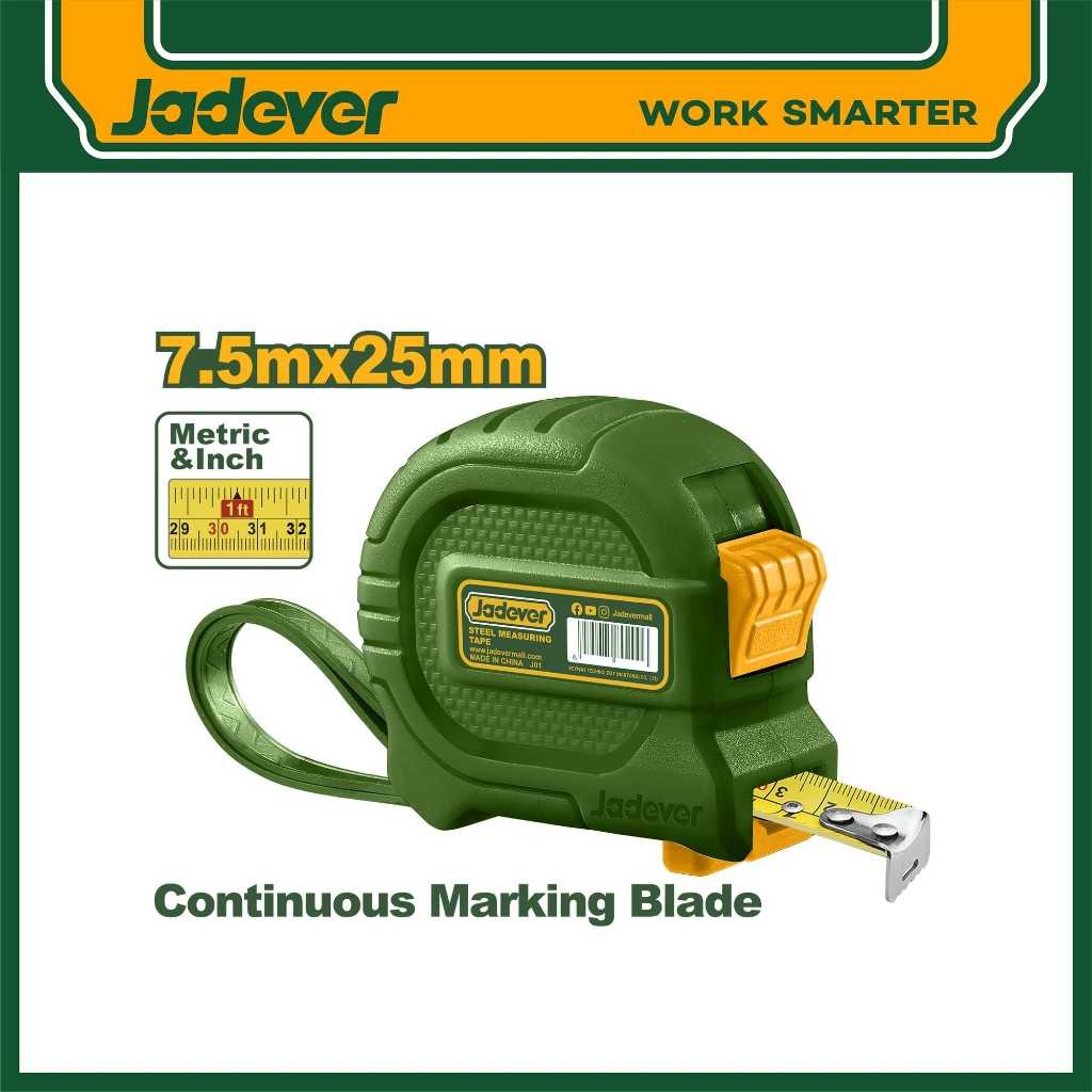 JADEVER ตลับเมตร (มีขนาด 3 / 5 / 7.5 เมตร ให้เลือก) รุ่น JDMT4310/JDMT4320/JDMT4330/JDMT4340 ( Steel